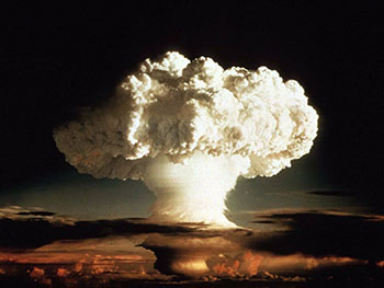 Иллюстрация взрыва водородной бомбы